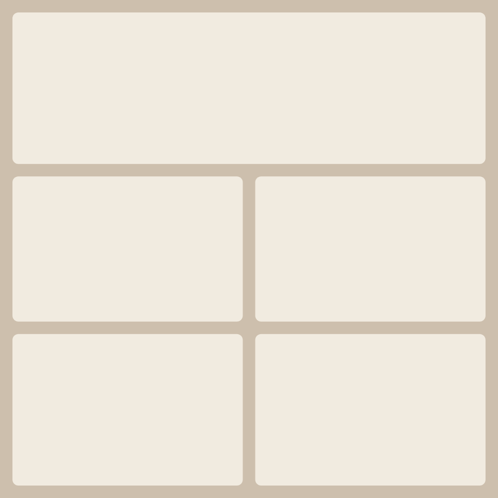 5: Wide top + 2×2 collage layout — VK cover
