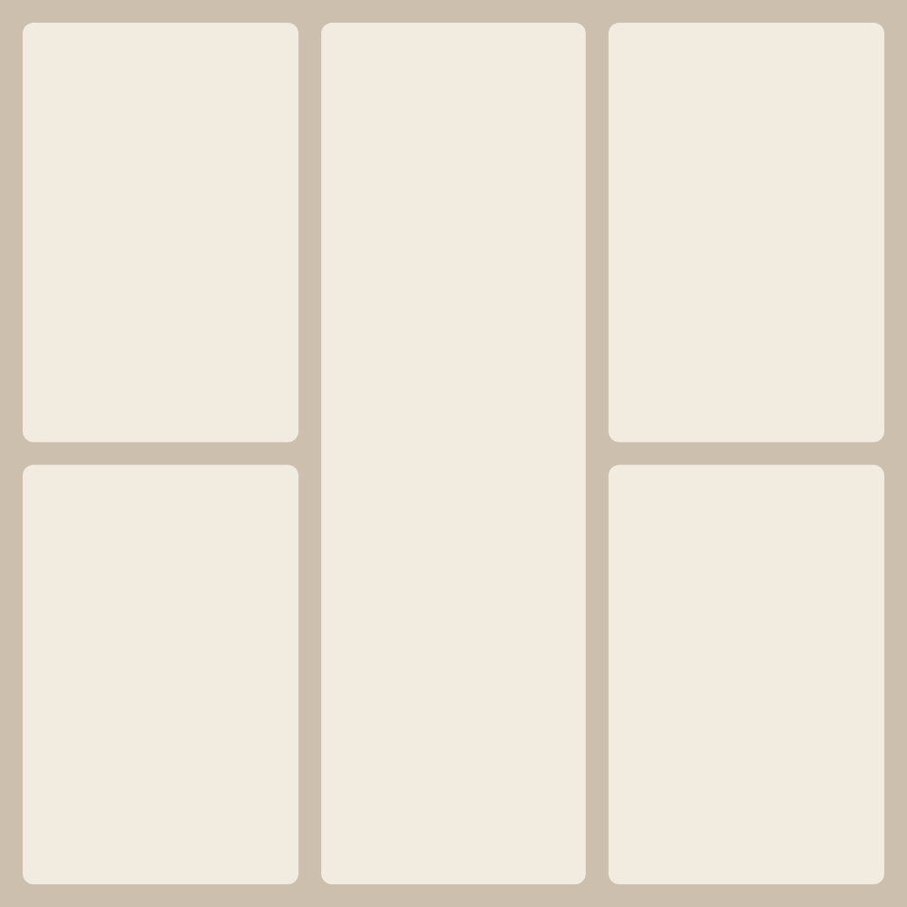 5: Left pair + hero + right pair collage layout — VK cover