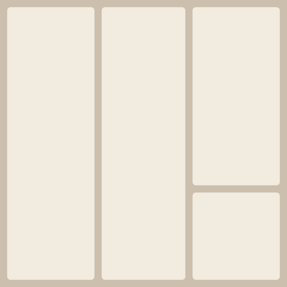 4: Two cols + asymmetric right pair collage layout — VK cover