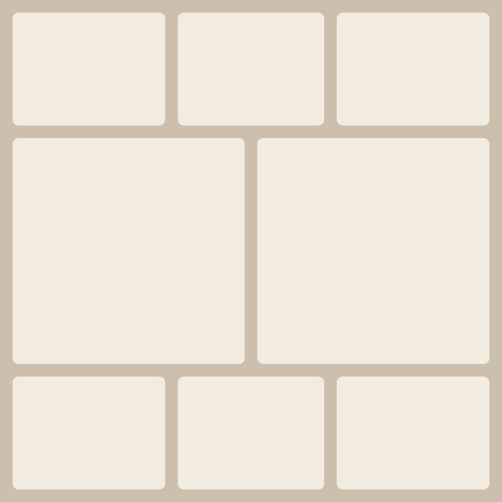 Layout „8: Drei oben + Paar mittig + drei unten“ — Collage mit 8 Bildern